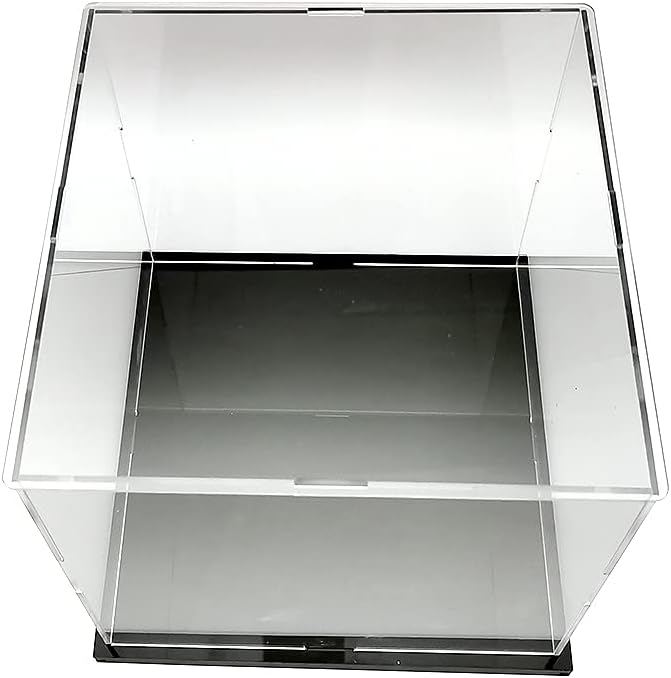 Self-Assembly Acrylic Display Case,Deluxe Dustproof Showcase,Cube Countertop Box for Pop Figures Collectibles Toys,Need Remove The Protective Film (12x12x12 inch; 30x30x30cm)