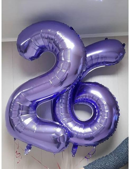 40 Inch Balloon Purple Number 9 Giant Large Nmuber Giant Birthday Decorations for 9th 19th 29th 90th, Purple Number Digit 9 Birthday Balloo Party Decorations