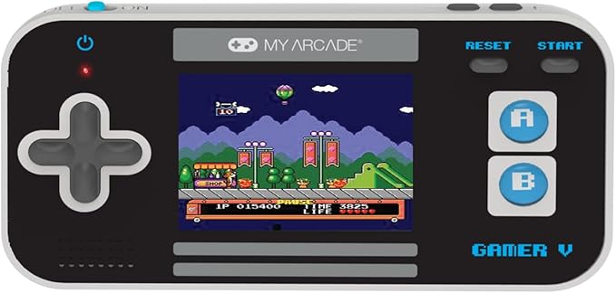 My Arcade Gamer V Classic-Blue: Portable Gaming Console with 220 Games, 2.5" Color Display, Pocket Size (DGUN-3919)