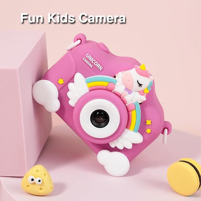 Kids Unicorn Digital Camera for 3-8 Years Girls Christmas Birthday Gifts