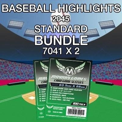 Mayday Games Baseball Highlights 2045" Game Accessory- Standard Card Sleeve Bundle