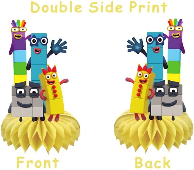 8Pcs Number Honeycomb Table Centerpiece Game Birthday Party Supplies Table Decorations for Kids Party Decorations