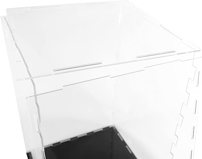 Clear Acrylic Display Case-Assemble Countertop Box for Display-Clear Display Box,Dustproof Protection Showcase for Toy Collectibles (12*12*12inch)