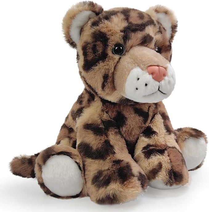Leopard Stuffed Animal Toys, 8.5 Inch Soft and Cuddly Leopard Plush Animals Toy, Cute and Realistic Animals Gifts for Boys and Girls Toy for Toddlers 1-3