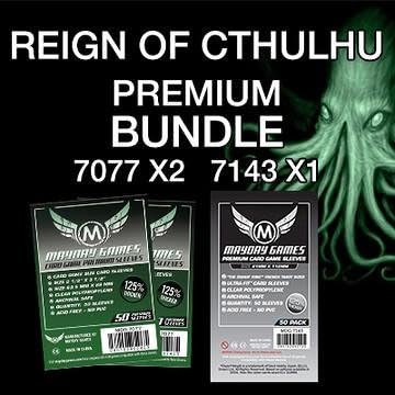 Mayday Games Pandemic: Reign of Cthulhu Game Accessory- Premium Card Sleeve Bundle