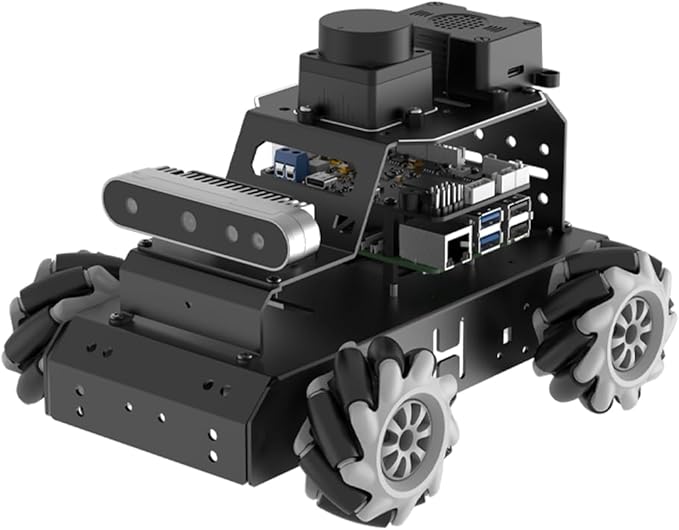 HIWONDER Robot Car with ChatGPT Large AI Models, 3D Depth Camera Mecanum-Wheel Chassis ROS2-HUMBLE Lidar SLAM Mapping Navigation Autonomous Driving, MentorPi M1 Advanced Kit with Raspberry Pi5 8GB