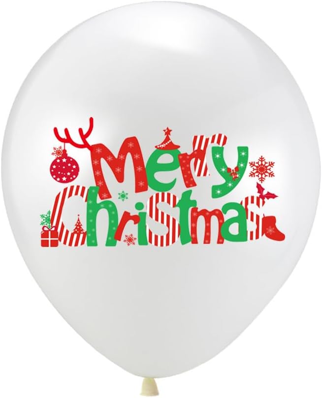 43Pcs Christmas Party Decorations Snowman Santa Claus Party Supplies 1 Pcs Merry Christmas Banner 24Pcs Red Green Balloons 2Pcs Ribbons and 16 Pcs Cupcake Toppers for Party Indoors Decor