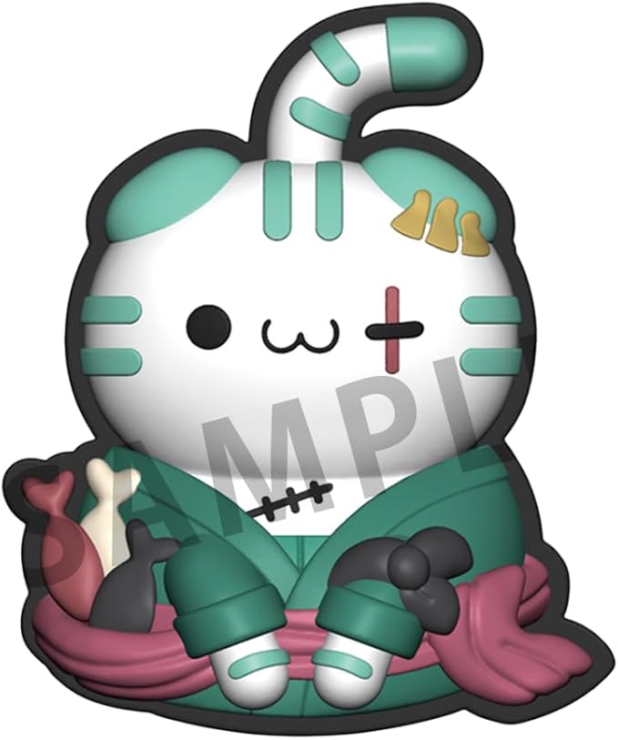 Megahouse - One Piece - Nyan Piece Nyan! Rubber Clip Complete Set, Mega Cat Project Collectible Figure