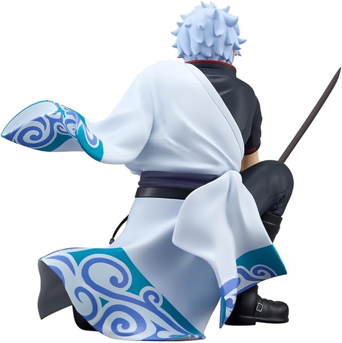 Anime Sakata Gintoki Figure Squatting Model Look Up Figure Sakata Gintoki Action Figure Collectible Desktop Ornaments