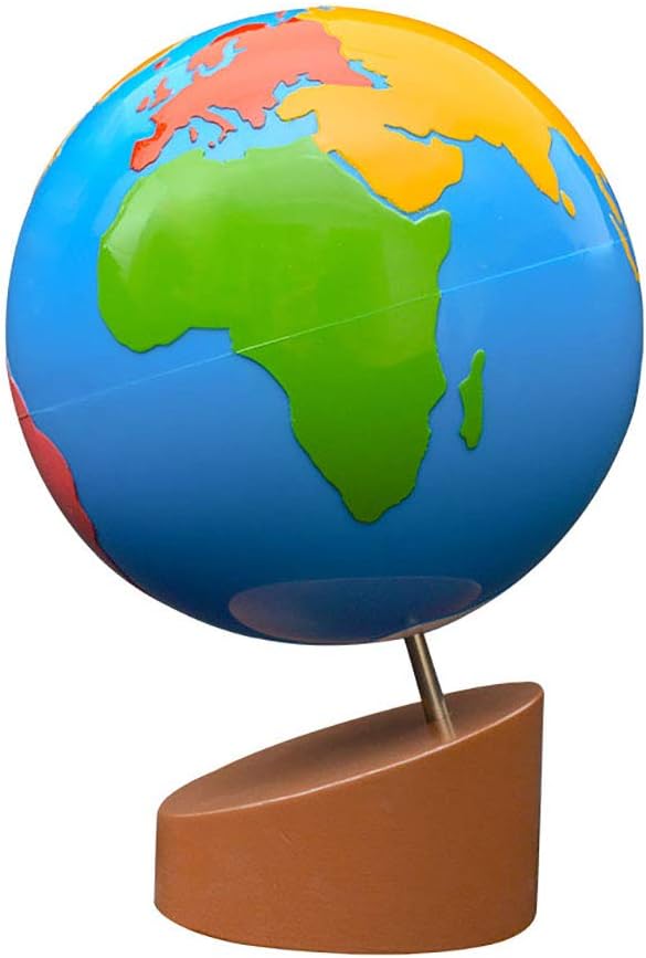 Montessori Globe - World Parts Science and Cultural Geography Materials Continental Globe and Sandpaper Globe Early Education Teaching aids Toys