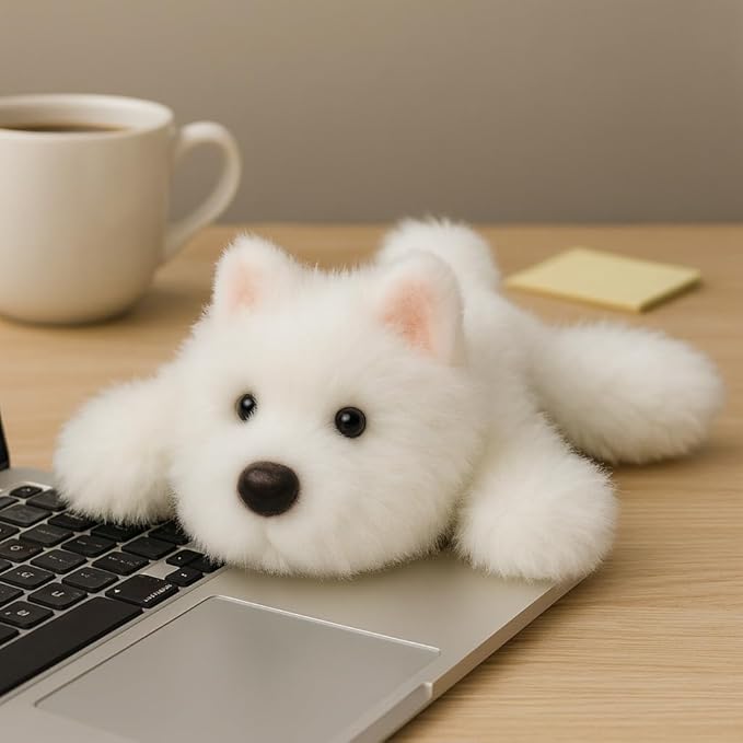 Adorable Westie Stuffed Animal Soft Plush Westie Dog Plush Toy Cute Birthday Gifts for Kids Adults