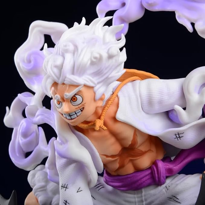 Luffy Action Figure, Gear 5 Luffy Anime Model Figure Statue PVC Character Model Toys Collection Gift Creative Cartoon Toy for Boys and Girls