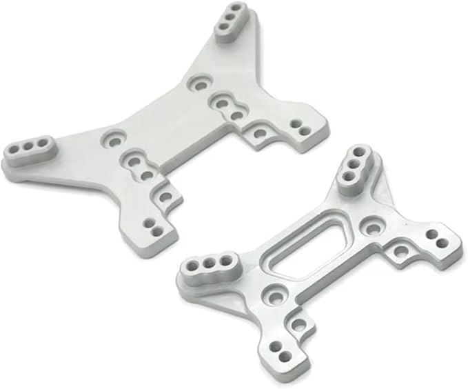RC Car Upgrade Part for WLtoys 104001 104002 1/10 Metal Upgrade Modified Front and Rear Shock Absorber Frame Remote Control Crawler Car Parts Accessories(Silver)