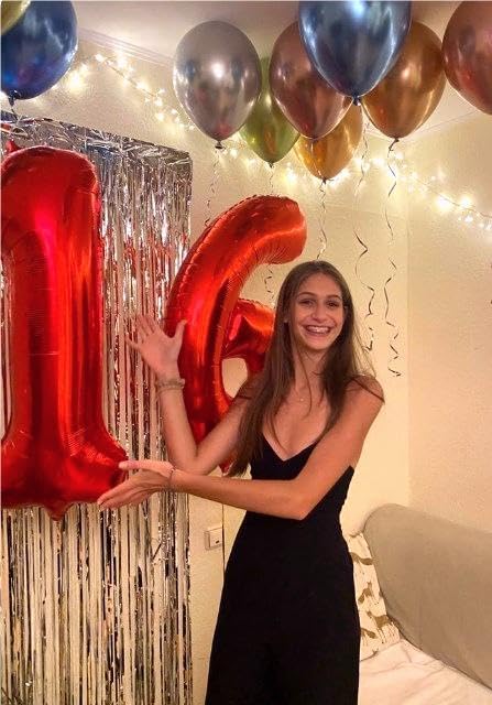 Number Balloon Red 1 Balloon 40 Inch, Red One 1st Number Balloon for First Birthday, 1 10 11 12 15 16 17 18 Red Party Graduations Decorations