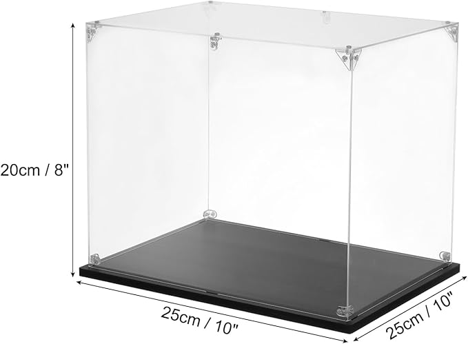 MECCANIXITY Acrylic Display Case, 10''x10''x8'' Clear Display Box Assemble Dustproof Display Box Storage Organizer for Collectibles Action Figures