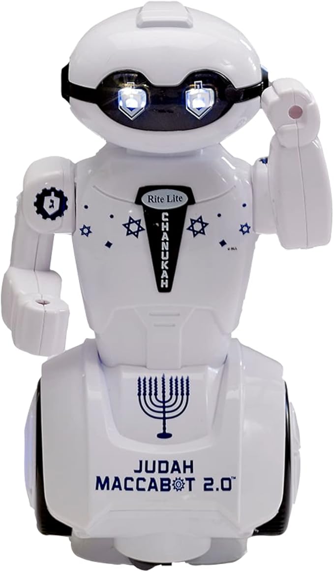 Rite Lite Maccabot 2.0 Chanukah Robot - Great Hanukkah Gift for Kids! - Hanukkah Robot Toy Plays 3 Chanukah Songs