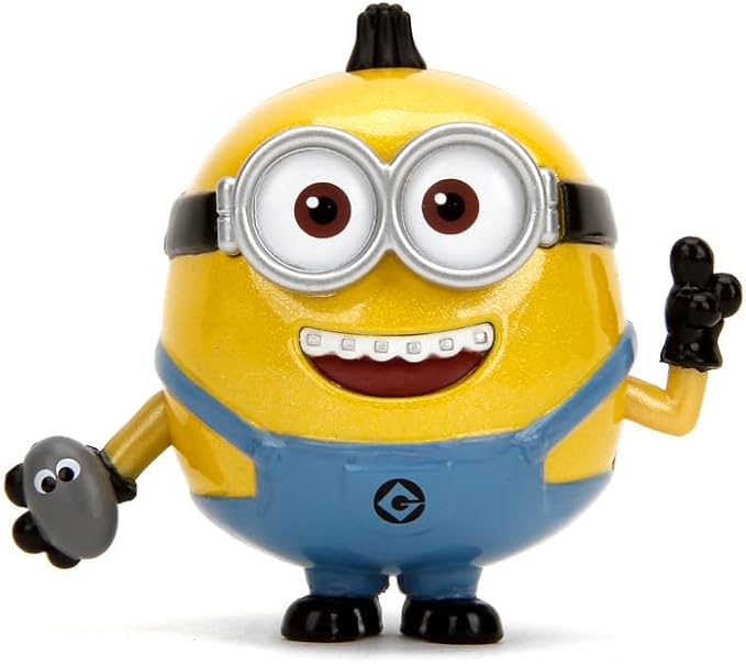 Jada Toys Minion Figure (1 Piece) - 1 of 4 Collectible Figures (Stuart, Kevin, Otto, Bob) Metal for Fans and Children from 8 Years, Wave 1, Random Selection, Approx. 6.5 cm Each