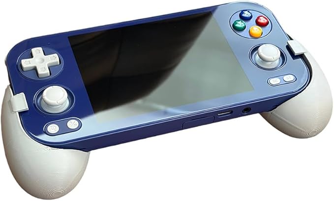 3D Printed Grip for RG476H Handheld Game Console, Ergonomic Grip Compatible Screen Protector Version (Grey)