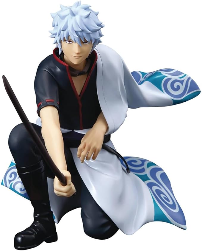 Anime Sakata Gintoki Figure Squatting Model Look Up Figure Sakata Gintoki Action Figure Collectible Desktop Ornaments