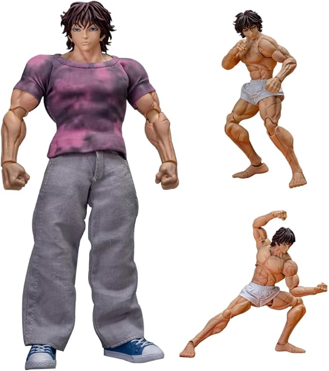 Hanma Yujiro Action Figure 18CM Anime Figure Yujiro Statue Model, Joints Movable Cartoon Manga Figure Handmade Collectible Desktop Decoration for Fans
