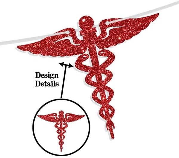 I'm a Nurse Banner - Congrats Nurse Grad/Nailed It/RN/BSN/NP- Nursing School Graduation Party Decorations Supplies, Black and Red Glitter