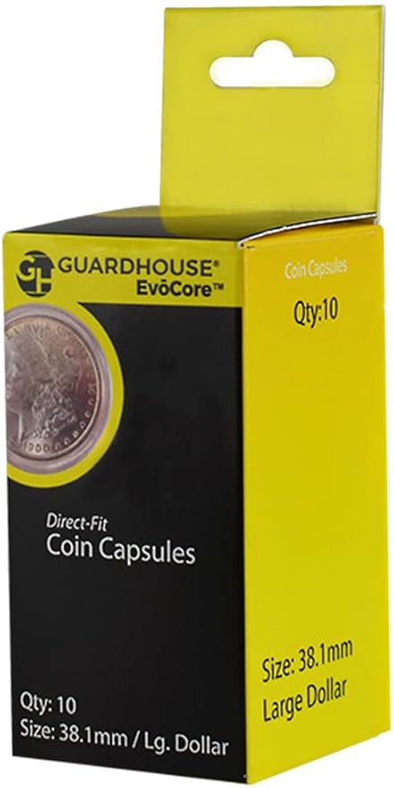 Guardhouse Box of 10 Direct Fit 38.1mm Coin Holders LARGE DOLLARS
