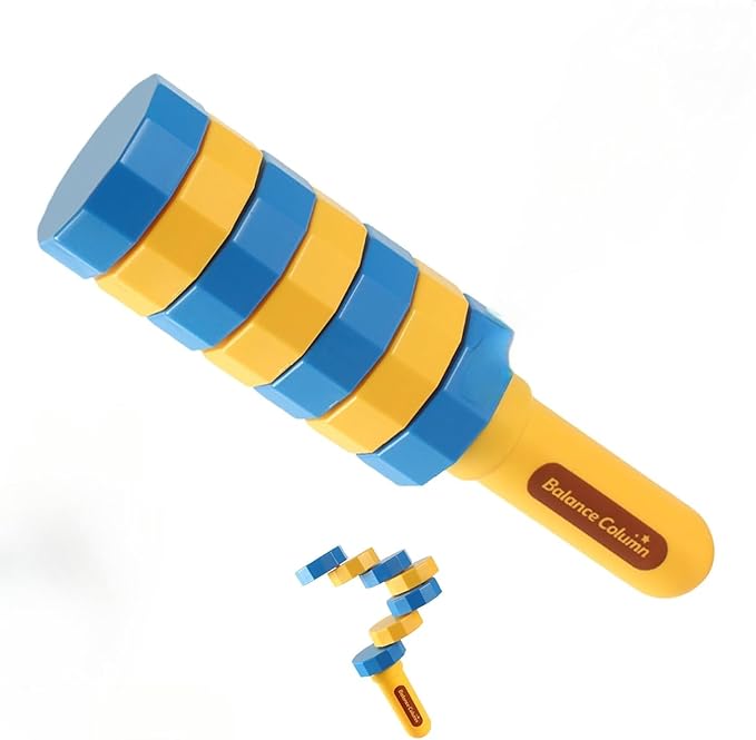 Handheld Wooden Balancers- Wooden Balance Challenge Set for Kids & Adults, Hand Eye Coordination Game, Sensory Motor Skills, Creative Play, Stress Relief Fidget Gift for Holiday/Party (B)