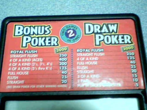 Radica Bonus Poker & Draw Poker Two Games In One LCD Handheld Game