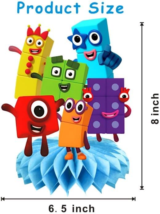 8Pcs Number Honeycomb Table Centerpiece Game Birthday Party Supplies Table Decorations for Kids Party Decorations