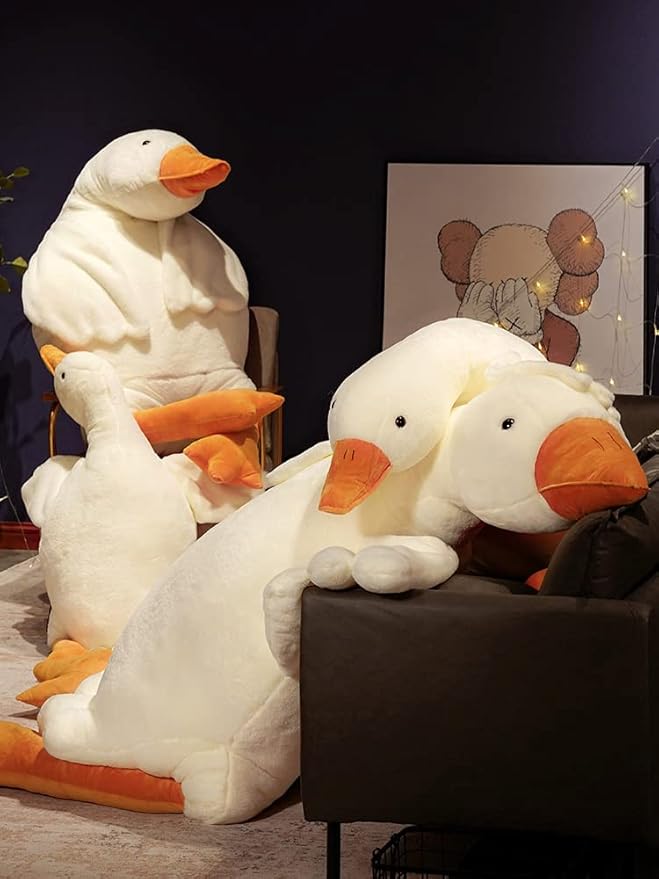 CottonStar Goose Stuffed Animal 20 Inch Cute Duck Plush Toy, Goose Plush Soft Swan Hugging Pillow, Gift for Kids and Friends, White