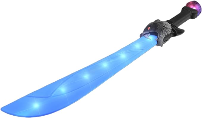 blinkee WolfGuard LED Sword & Enchanted Prism Ball - 27" Dual-Color Illuminated Animal Blade with Glow-in-The-Dark Eyes, Great for Imaginative Play