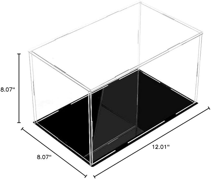 A+ DESIGN Clear Acrylic Display Case Assemble Collectibles Box Alternative Glass Case for Display Action Figures Home Storage & Organizing Toys (12x8x8 inch;30.5x20.5x20.5 cm)