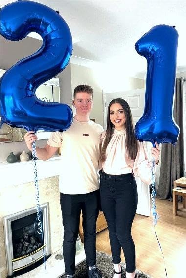 Giant Navy Blue 12 Balloon Number 40 Inch, 12 Number Balloons Birthday Supplies, 12 Year Old Birthday Party Celebration, 12 Balloons Graduations Anniversary Decorations