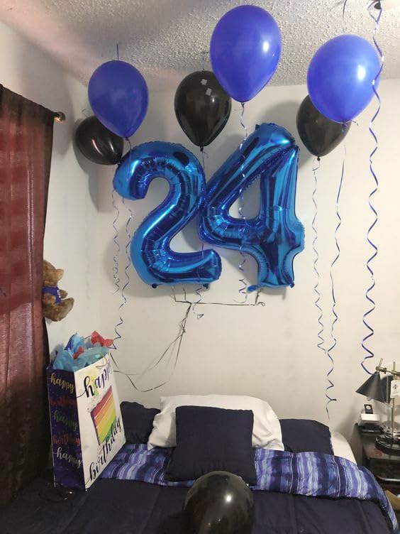 Navy Blue 4 Balloon, Number Balloon 40 Inch, 4th Blue party decorations, Four Large Numbers for Party Decor, Number 4 Balloon