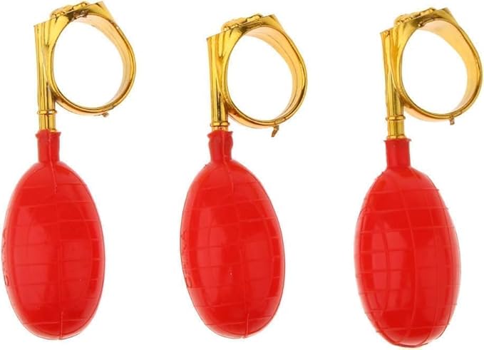 3Pcs Red Water Squirt Games Water Spray Ring Tricky Games Spoof April Fools' Day Tricky Prank Gag and Practical Jokes Novelty and Gag