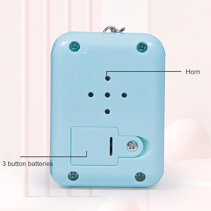 1PC Blue Micro Player Mini Arcade Machine with Keychain, 26 Classic Game Modes Support Music Mini Building Block Game Console for Plug and Play Video Games Automotive Trim Automobile Keychains