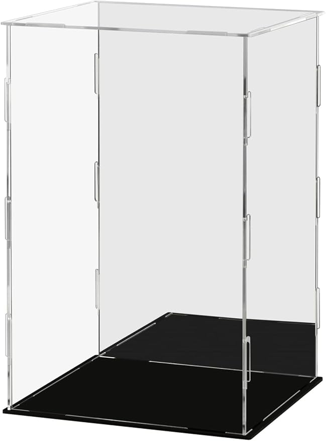 Display Case 7.8x7.8x11.8inch,20x20x30cm for Collectibles Assemble Clear Acrylic Box Alternative Glass Case for Display Action Figures Home Storage Organizing Toys