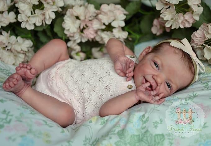 Anano Reborn Baby Dolls Silicone Full Body-20 in Realistic Baby Doll Newborn Girl, Full Silicone Babys Doll, Real Life Babys Reborn Dolls Anatomically Correct with Accessories