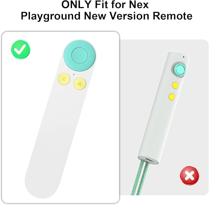 Silicone Cover Case for Nex Playground Game System Remote,Anti-Slip Scratch Shock,Remote Soft Protective Sleeve with Lanyard for Nex Playground Accessory(Green)