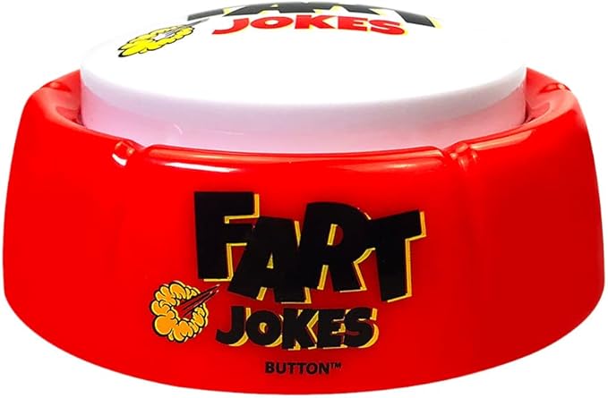 Fart Jokes Button - 40 Funny Jokes and Sounds - Hilarious Talking Toy for Office Humor, Games and More