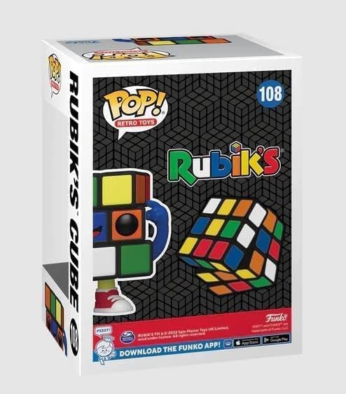 Funko Pop! Retro Toys: 2022 Rubik's Cube Convention Exclusive Puzzle Cube Vinyl Multicolor Figure #108