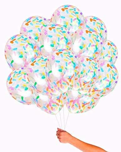 Party Balloon Birthday Balloons Sprinkles Confetti Balloon Pack - Ice Cream Sprinkle Balloons.(24PCS)