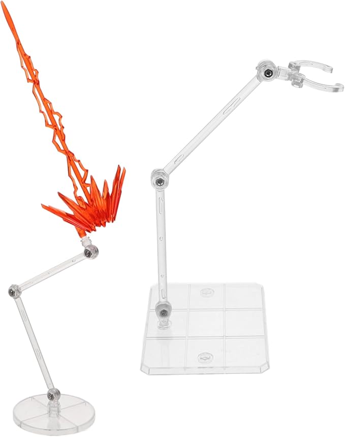 Totority Energy Ornament Display Stand for Action Figures with Creative Effect Base Portable Doll Support Rack for Collectible Models 5.51 X 4.72 X 1.96 Inches