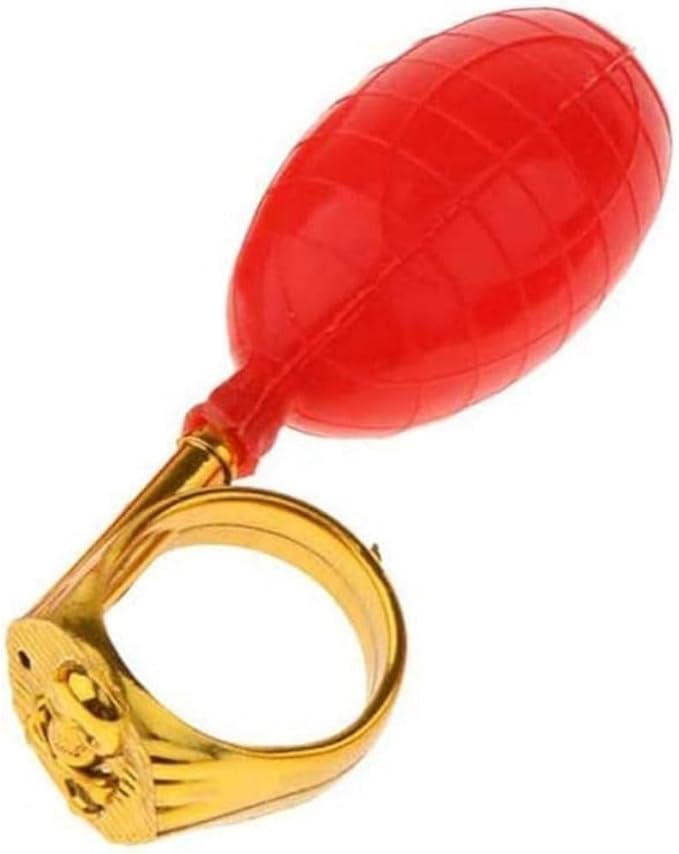 3Pcs Water Squirt Games Water Spray Ring Tricky Spoof April Fools' Day Tricky Prank Games Gag Practical Jokes Novelty and Gag Red
