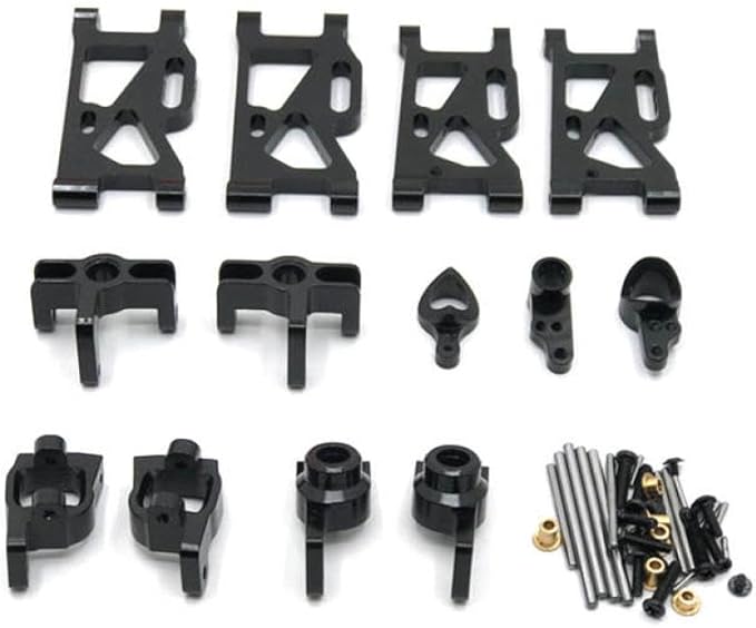 Metal Remote Control Car Upgrade Six Piece for 144010 144001 02 124017 16 18 124019(Black)