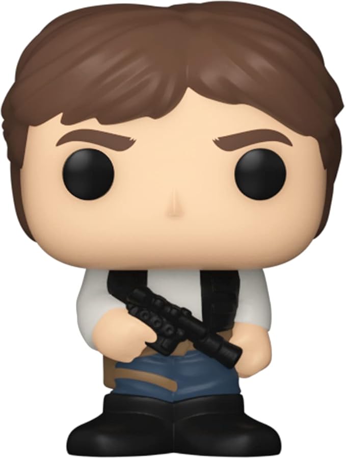Funko Bitty POP! Star Wars - Han Solo, 4-Pack - Han Solo, Chewbacca, Greedo and A Surprise Mystery Mini Figure - 0.9 Inch (2.2 Cm) Collectable - Stackable Display Shelf Included - Gift Idea