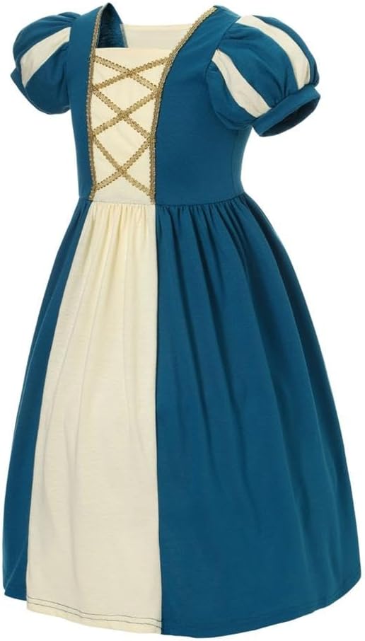 Dressy Daisy Toddler Little Girls Princess Dress Medieval Renaissance Outfit Accessories Everyday Casual Playwear Size 2-12