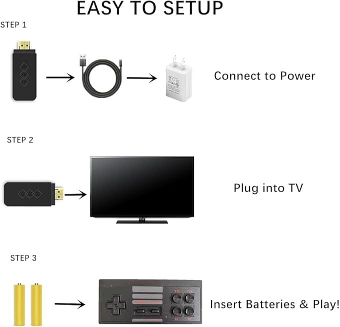 Extreme Mini Retro Game Box with 2 Wireless Controllers, Plug and Play TV Gaming System, Nostalgia Gift for Family Game Night, Ideal for Teens and Adults
