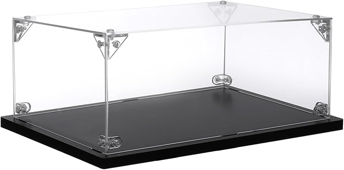 MECCANIXITY Acrylic Display Case, 10x6x4 Inches Clear Display Box Assemble Dustproof Display Box Storage Organizer for Collectibles Action Figures