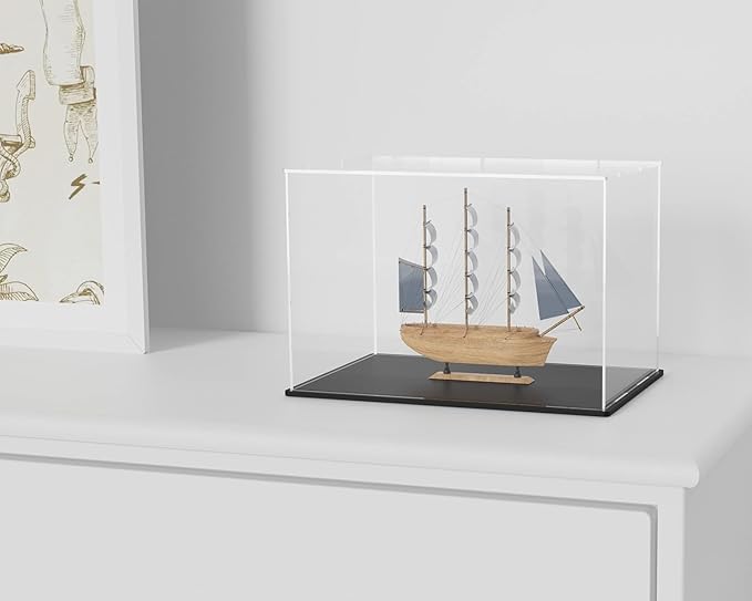 Large Display Case for Display, Clear Acrylic Box for Showcase Collectibles Action Figures Home Storage & Organizing Toys, 16" L x 13" W x 13" H